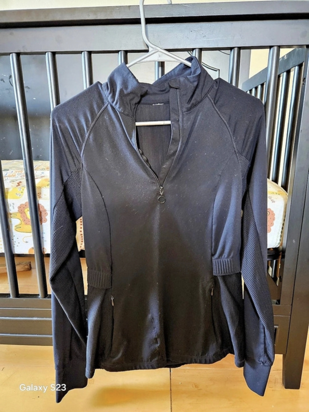 Fabletics Black Long Sleeve Athletic Top